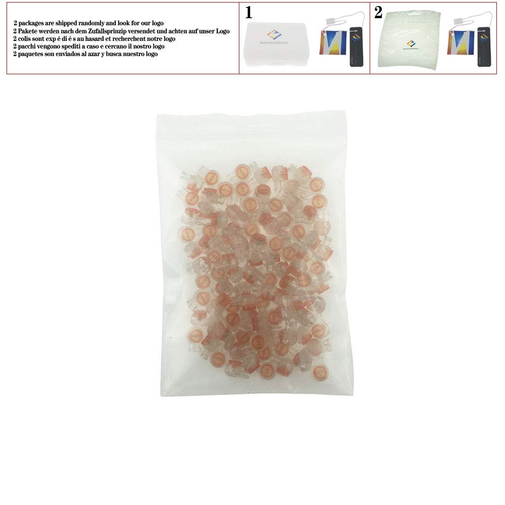 Lot De 100 Connecteurs UY2 K2 à Sertir - Remplis De Gel Pour étanchéité - Pour Fils Téléphone, Câbles Signaux 0.4-0.9mm