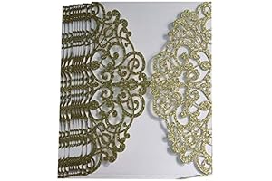 100-Pack Gold Laser Cut Invitations