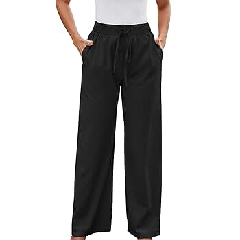 Amazon.com: Women's Pants Drawstring High Elastic Waist
