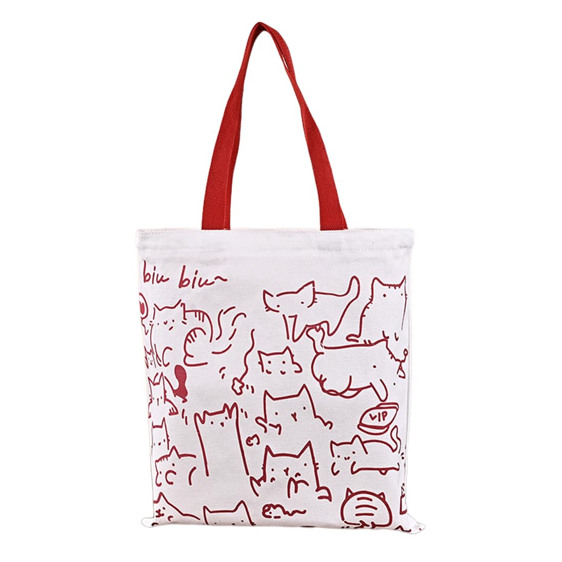 JRYXDS Bolso Tote de Lona Gato Bolso Bag con Cremallera de Playa para Mujer Con Tela Personalizadas Algodon para Bonita de la Compra Reutilizable Lavable y Plegable Regalo para Amantes de Los Gatos