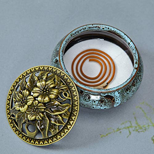 Queimador de incenso de cerâmica Vosarea incenso, suporte de cone para cone ou bobina de incenso apa