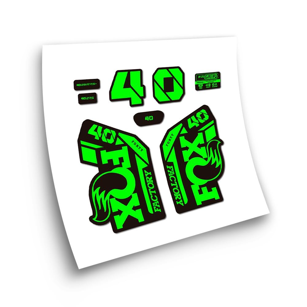 Autocollants Fox 40 Heritage 2021 vert fluo haute visibilité 1 cm