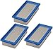 Briggs & Stratton 3 Pack 691643 Flat Air Filter Cartridges