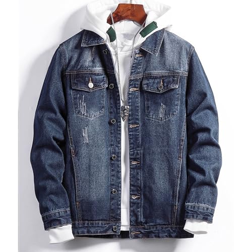 Chaqueta de mezclilla para hombre talla 4X-Large azul miniatura 3