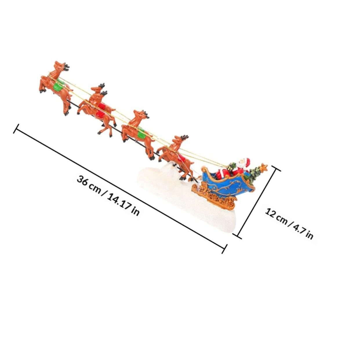 Decorazione Natalizia in Resina Luci LED e Musica, Cervo Luminoso Stile Classico per Festa di Natale e Riunione Familiare, Design Raffinato