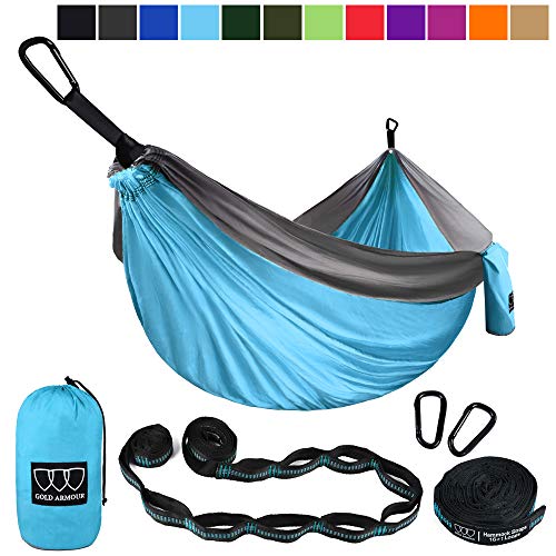 Gold Armour Camping Hammock - Extra Large Double Parachute Hammock