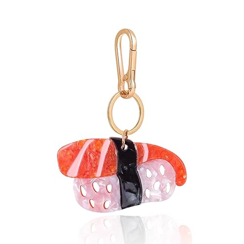 Decorative Cake Bag Charm Keychain - Kawaii Strawberry & Cream