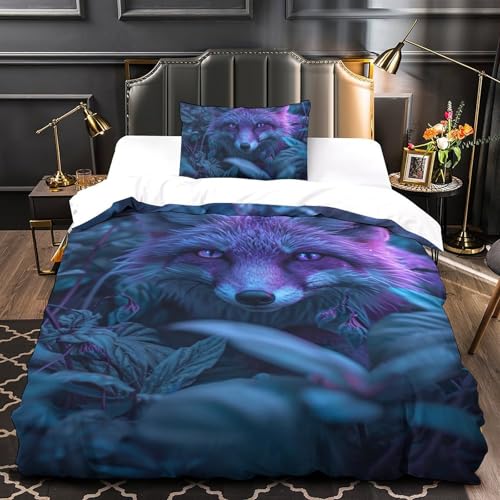 Housse de couette Renard de la Jungle de qualité supérieure en microfibre douce