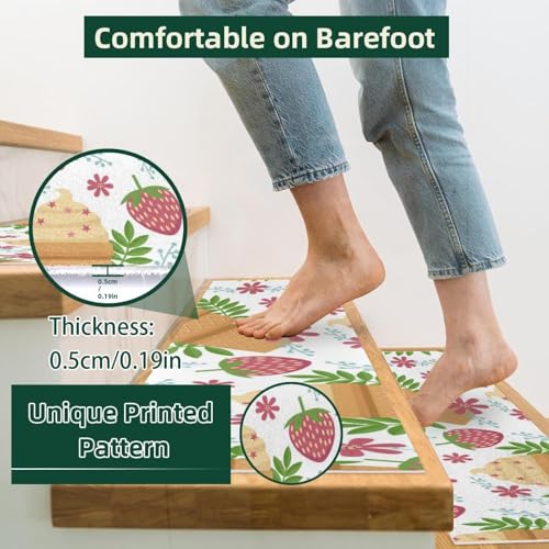 Tapis d'escalier antidérapants intérieur contre les chutes - 4