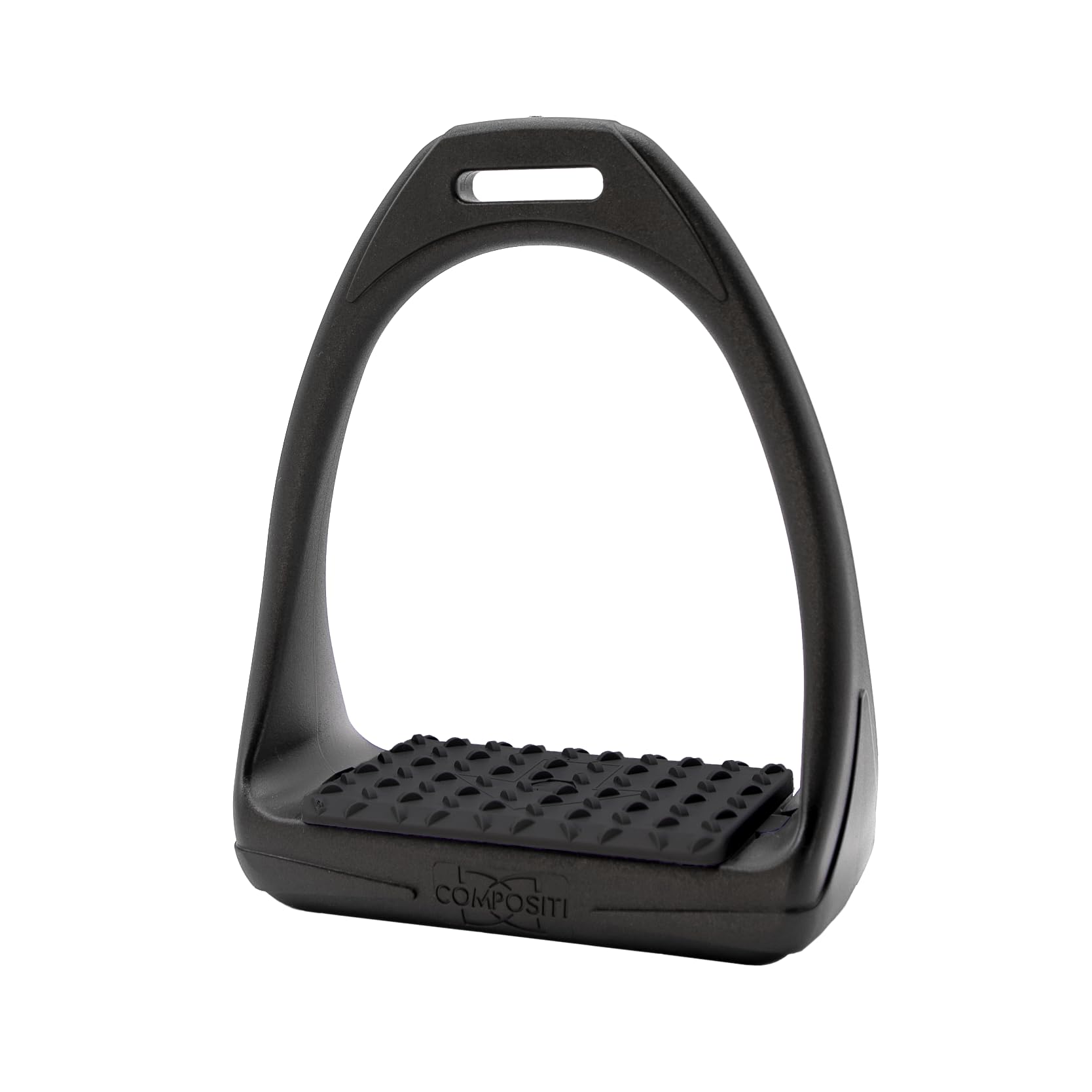 COMPOSITI Reflex RIGID Étriers d'équitation cheval adulte Noir Semelle large antidérapante Amortisseur chocs Haute résistance