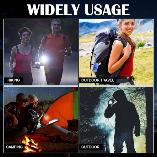 Image of Mudder 24 Pack Hand Crank Flashlight No Battery Emergency Flashlight, Self Powered Portable Light Dynamo Torch for Survival Kit Outdoor Hiking Emergency(Red, Blue, Purple, Orange, Yellow, Green)