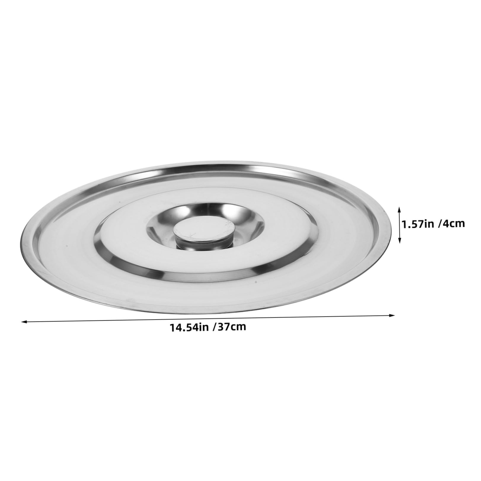2 Pezzi Coperchio per Pentola in Acciaio Inossidabile Spesso con Manico, Resistente e Facile da Pulire, per Cucine Commerciali e Domestiche, Colore Argento