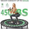 Trampolín Rebounder de 40"/48" para Adultos con Cuerdas Elásticas, para Ejercicio en Interiores/Exteriores, Carga Máxima 450/550 LBS 4