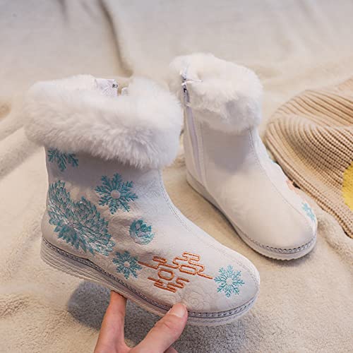 3 to 13 Years Ankle Shoes for Baby Children Warm Cotton Boots Embroidered Boots National Boots Winter Cotton Boots2