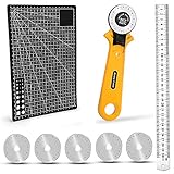 rundmesser ❤Stoff Schneider: Unsere Stoffmesserklingen sind von hoher Qualität und sehr scharf, so dass verschiedene Stoffe leicht geschnitten werden können. Es ist auch sehr langlebig und nutzt sich nicht leicht ab.