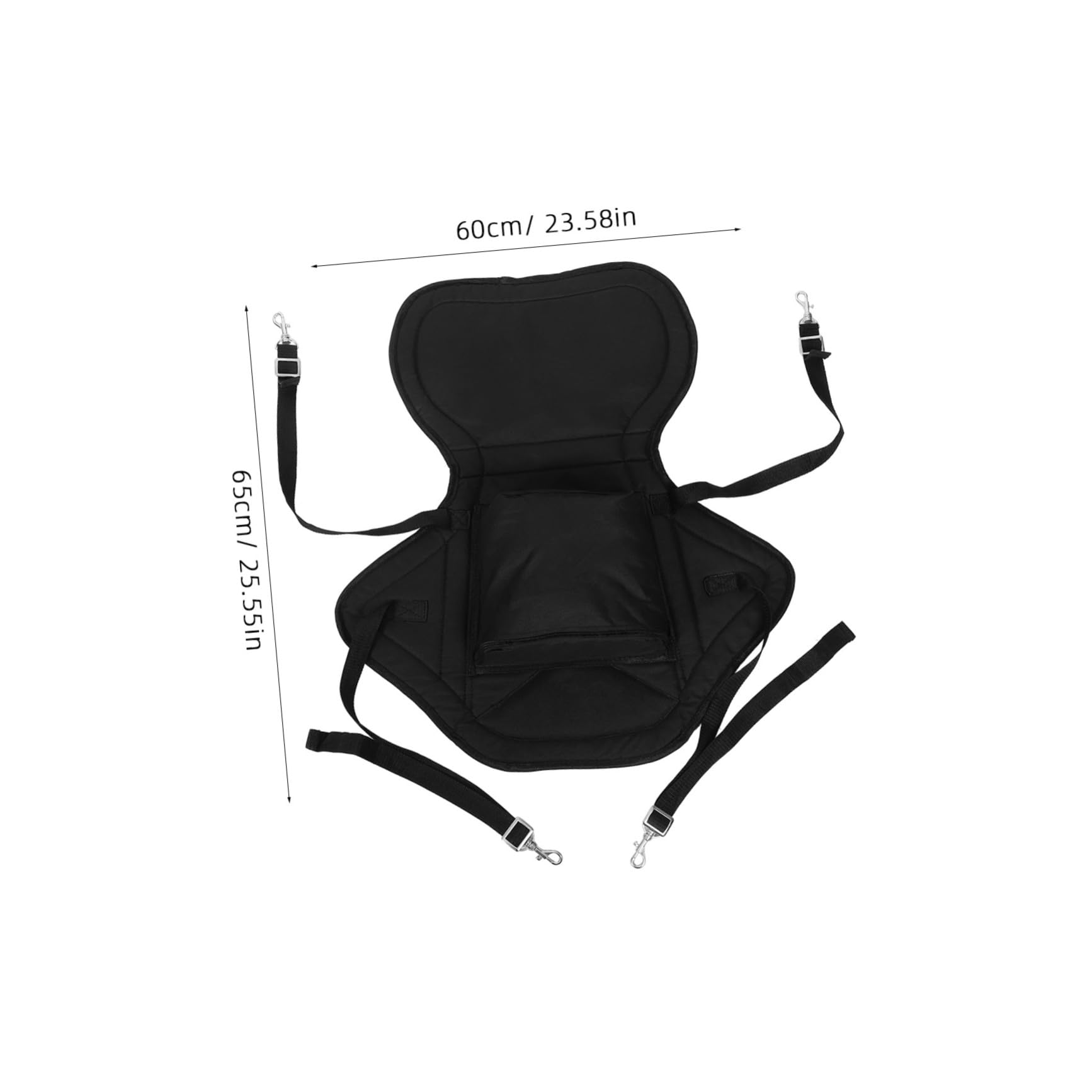 Supporto Schienale Gonfiabile per Kayak Tessuto Oxford Nero, Cuscino Comfort Riutilizzabile per attività Outdoor in Canoa