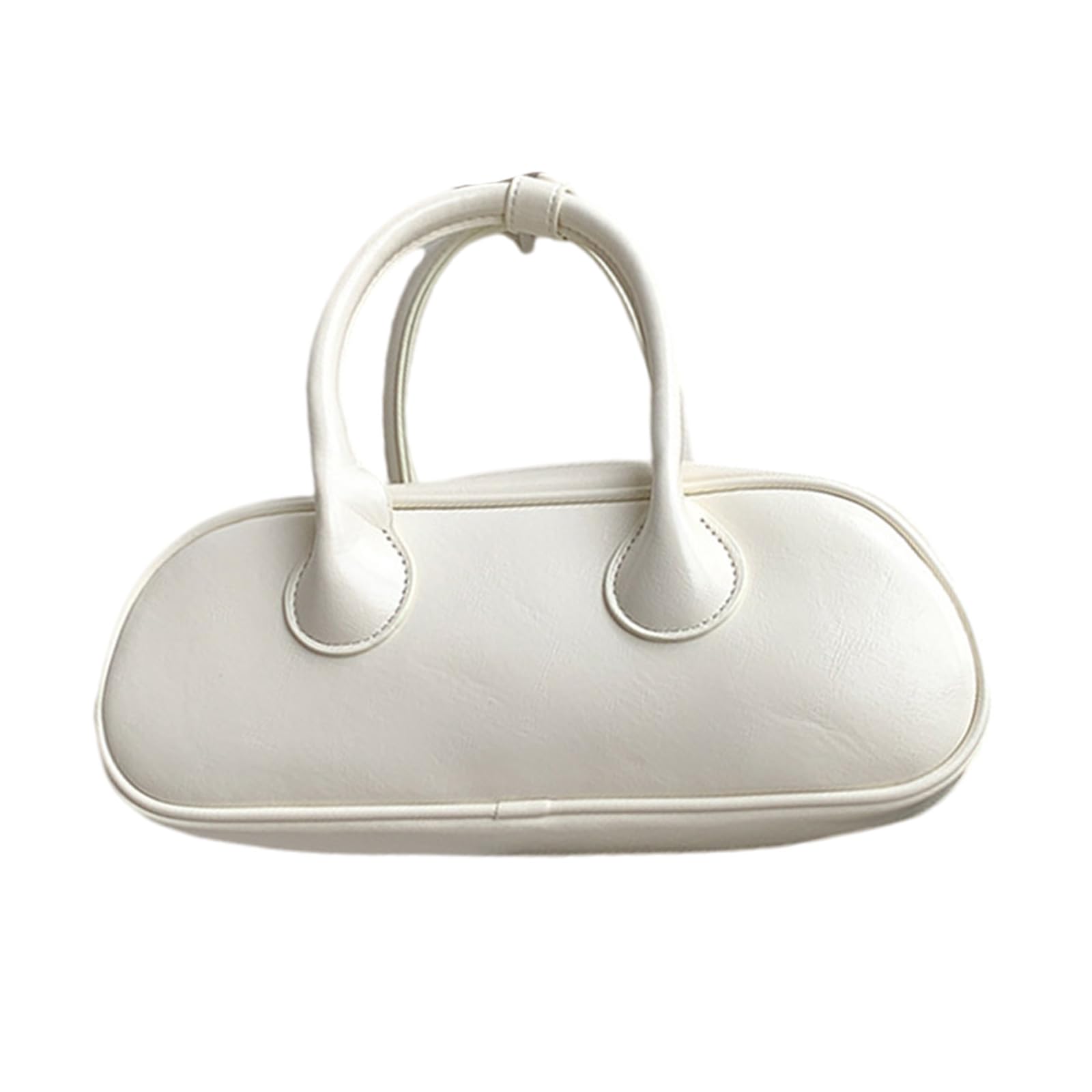 Sac à main en cuir synthétique blanc résistant et léger - 8