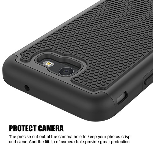 Syoner Shockproof Phone Case Cover For Samsung Galaxy J7 V 2017 (1St Gen)/ Galaxy J7 2017 / Galaxy J7 Prime/Galaxy J7 Perx/Galaxy J7 Sky Pro/Galaxy Halo[Black] #TOP4