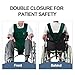 MDSTOP Wheelchair Safety Belt, Anti-Slip Wheelchair Seatbelt, Wheelchair Harness with Adjustable Secure Buckle, Medical Restraints Straps for Seniors Elderly, Patients, Disable (Green)