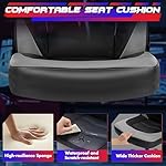 Sweetcrispy Computer Gaming Desk Chair - Ergonomic PU Leather with Comfy Lumbar Support, Height Adjustable Rolling Desk with Flip-up Armrests, for Home and Office - Image 5