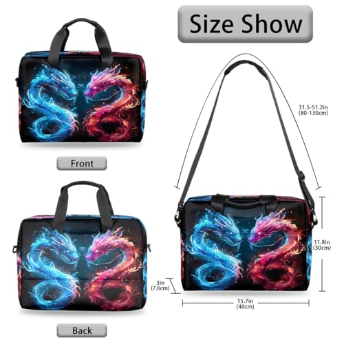 Bolso Abstract Blue Dragon para laptop 16 pulgadas impermeable miniatura 6