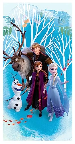 Theonoi Toalla infantil para sauna, toalla de playa, toalla de ducha, toalla de baño, 70 x 140 cm, regalo de algodón (Frozen)