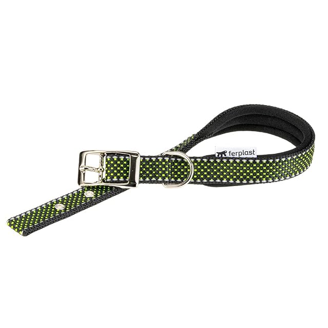 Ferplast Collar Perro Daytona Deluxe, Collar Perros Pequeño, Collar de Nylon Reflectante, Acolchado