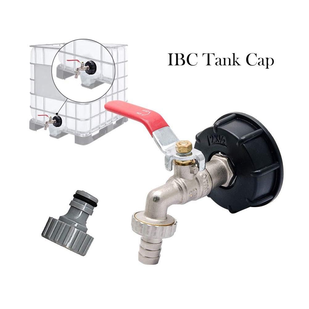 Części ogrodowe Adapter zbiornika spustowego IBC do mosiężnego kranu ogrodowego z przyłączem węża 12,7 mm Części ogrodowe