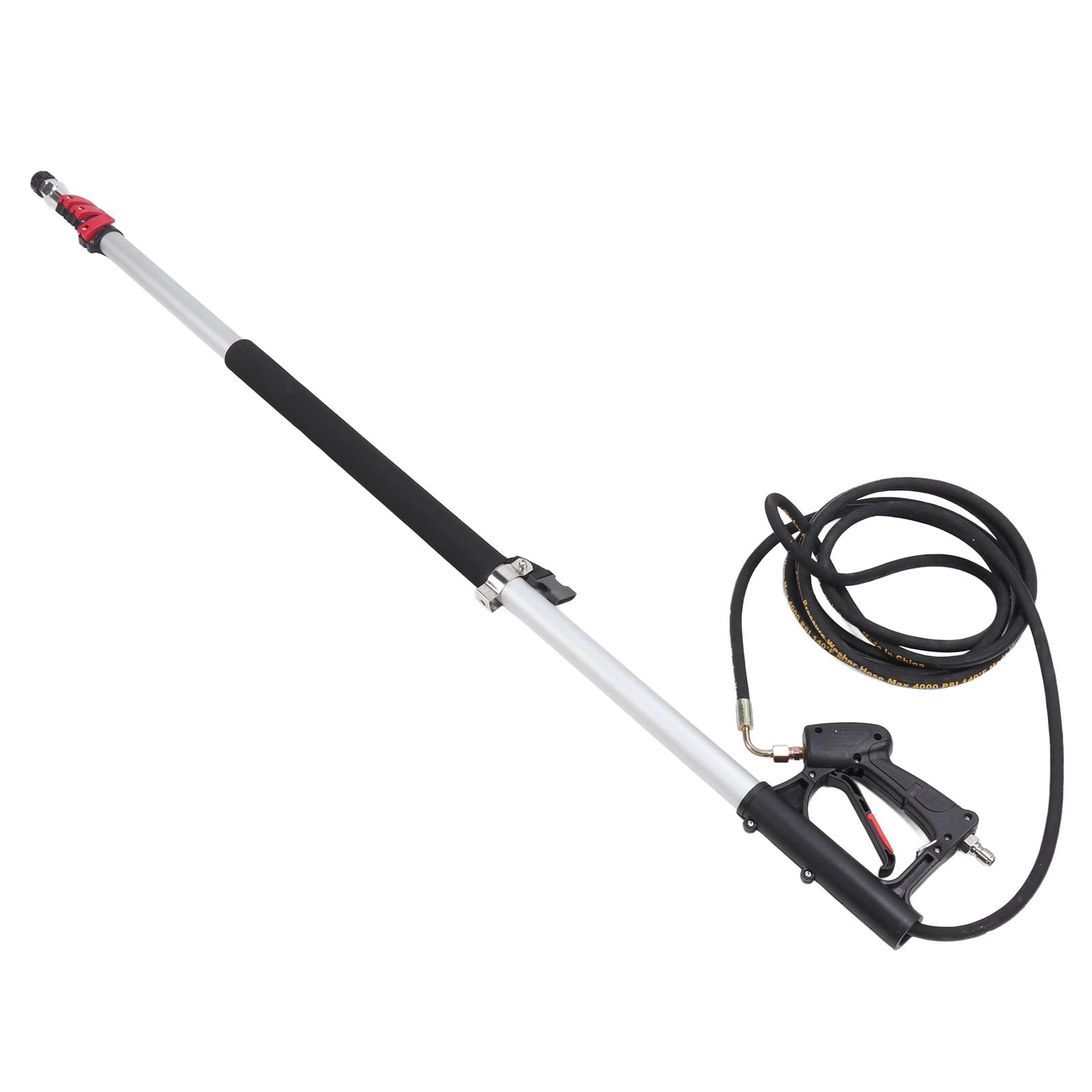 Varita de Extensión para Lavadora de Alta Presión, Conector Rápido de Entrada de Agua de 4000PSI, 6,55 M de Largo con Boquilla y Adaptador, Ideal para Limpieza Al Aire Libre