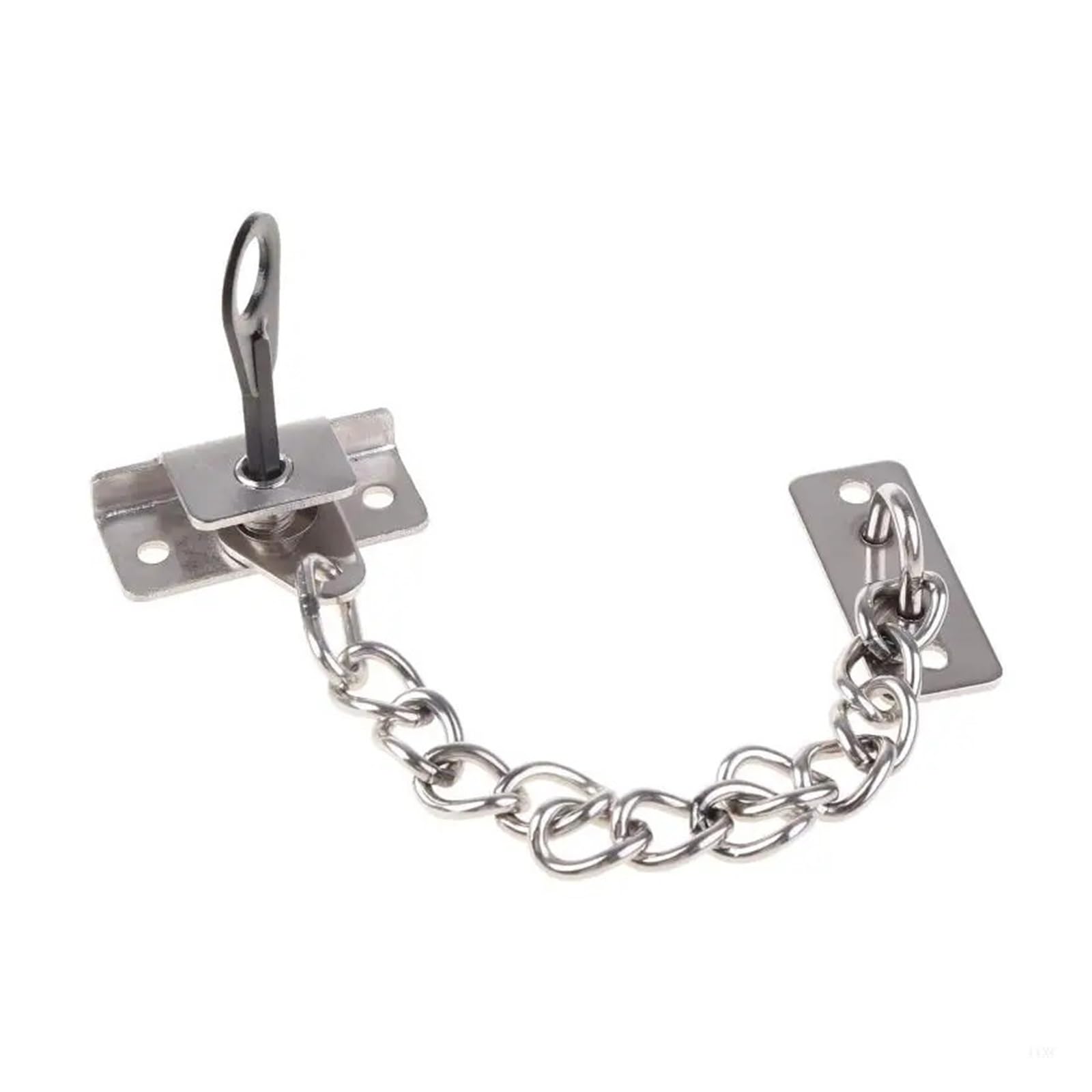 Jfnklfg Silver Stainless Steel Window Chain Lock Sliding Limiter Stop Door Restrictor For Home Office(Silver)