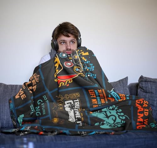 Gamer Gifts for Boys/Men/Girls/Women- Funny Gaming Blanket 50" x 60" - Image 5