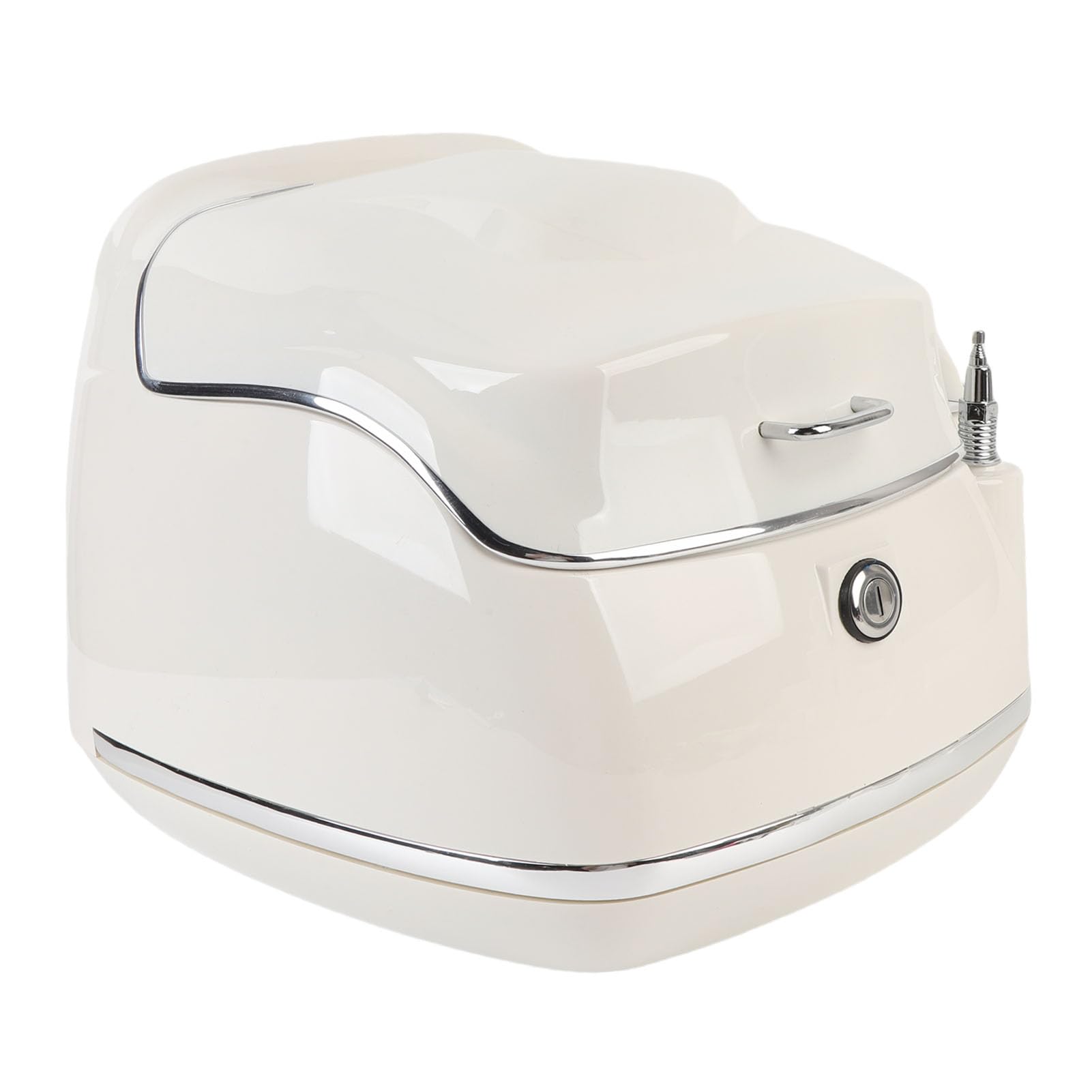 Motorrad-Topbox, Wasserdicht, 38 L, Universell Passend für Helm, Aufbewahrung, Motorrad-Heckbox für Fahrerausrüstung (Weiß)