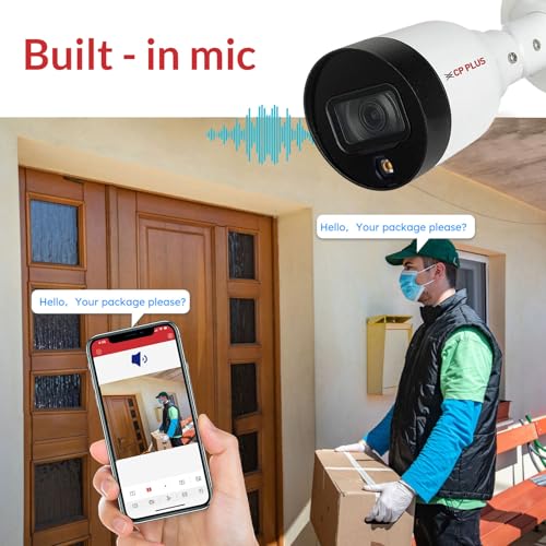 Image of CP Plus 4MP Full HD IP Outdoor Bullet Camera | STQC Model | CP-UNC-TA41L3C-D-LQ | Color Night Vision | IR Night Vision | Built-in Mic | 3.6mm Fixed Lens | PoE | Compatible with NVR only