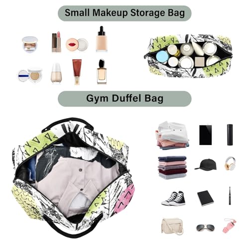 Bolaz Duffle Bag for Travel-Art Colorful Pineapple， Easy Update Large Magnectic Sticker Refrigerator Magnets Decor Wash Machine Magnet Decals23"x26"4