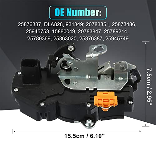 Image of X AUTOHAUX Power Door Lock Actuator Motor Front Right Passenger Side for Chevrolet Tahoe 2007-2009 for Silverado Sierra 1500 2007-2009 25876387 DLA828