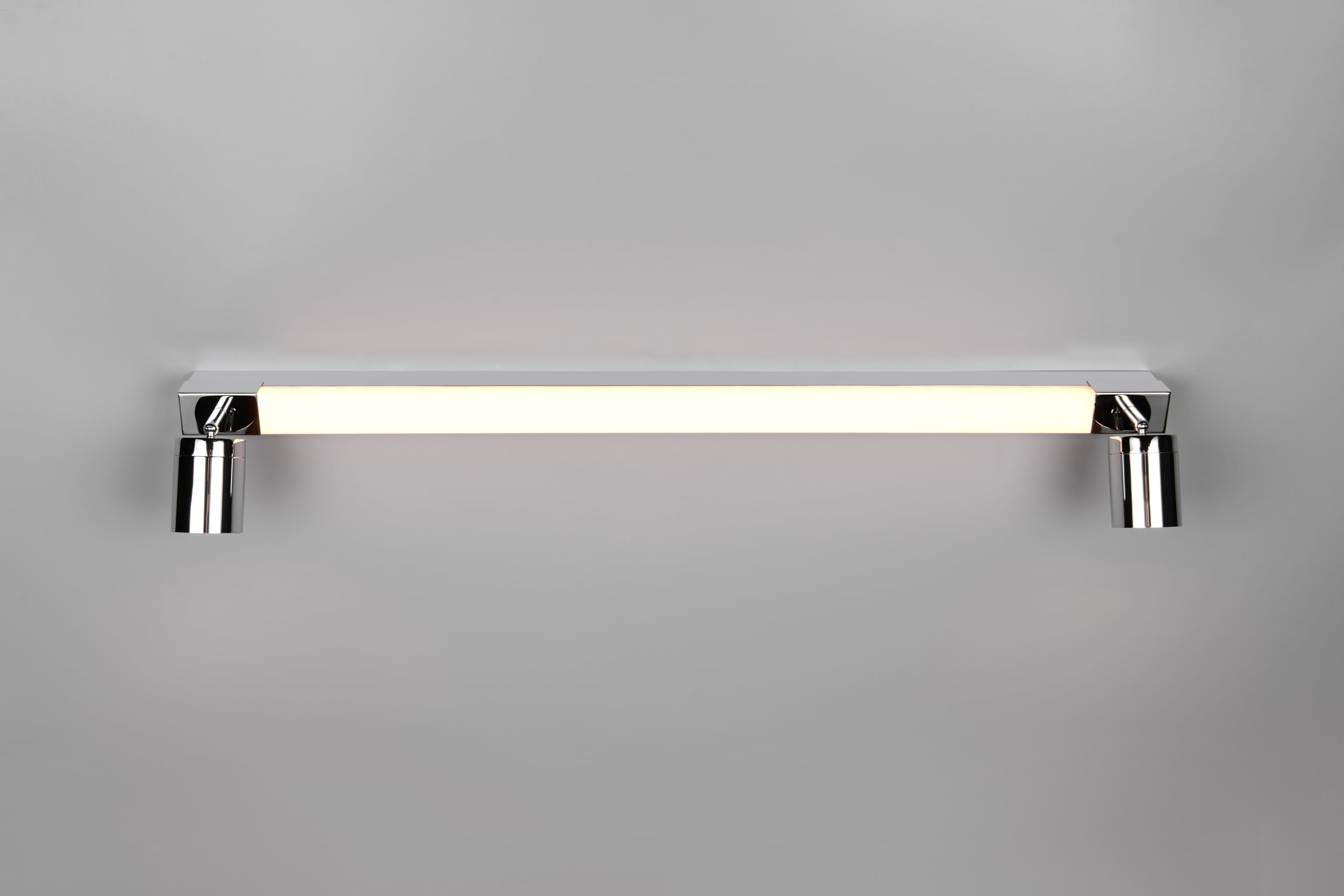 Trio Leuchten Lámpara de pared para baño LED ENRICO 281479306, metal cromado, LED de 9 vatios, excl. 2x GU10, color de luz ajustable