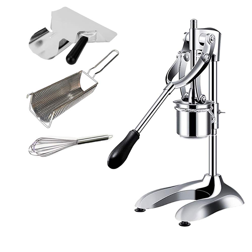 LeTkingok Manual Stainless Steel Potatoes Fried Chips Extruder Long French Fries Makers Machine Ricers Device