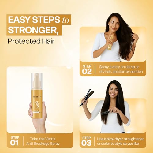 Image of Yuthika Professional Vertix Hydrolyzed Keratin Anti Breakage Hair Spray (100ml), | Heat Protection Spray | Extra Shine Hair Spray Mist For Women & Men | Ideal For Styling, Curling & Straightening
