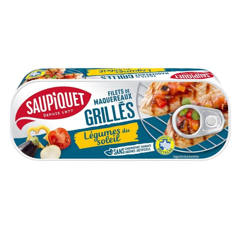 SAUPIQUET | Saupiquet Filet De Maquereaux Grillés Légumes Du Soleil 1/4 120G | Lot De (3) | livraison offerte