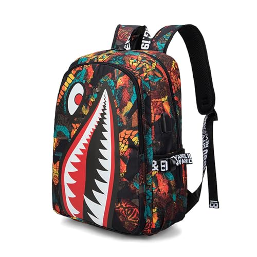 Zaino per bambini Ragazzo Zainetto Scuola Galaxy Borsa con porta di ricarica Zaini Casual Adolescenti scuola Borse da bambino leggero usb