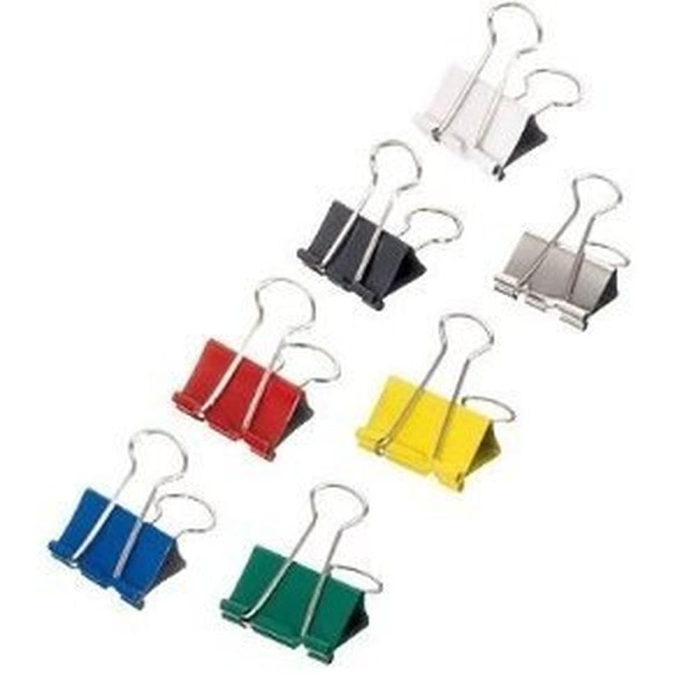 Maul 2152599 Foldback Clamp 25 mm Assorted Pack of 12