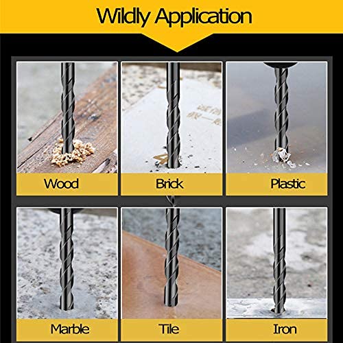 Joeric Masonry Drill Bit Set, 10 Pieces Concrete Drill Bits Set Ceramic Drill Bit Carbide For Ceramic Tile, Plastic, Wall, Brick, Cement, Concrete, Wood With Size 5Mm To12Mm #TOP6