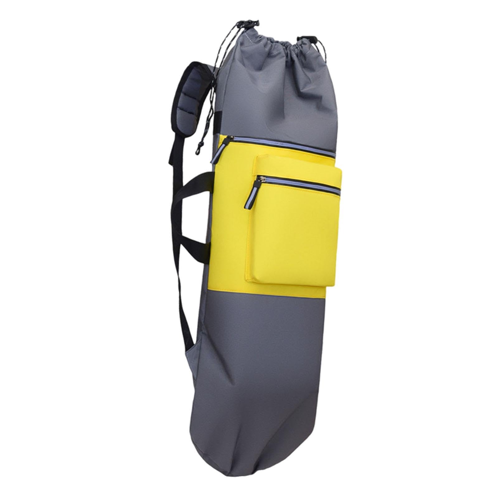 Baoblaze Skateboard Backpack with Adjustable Straps Longboard Carry Bag with Drawstring Closure Skate Bag Backpack for Skateboards, Yoga Mats, Travel & Outdoor Sports, Gray