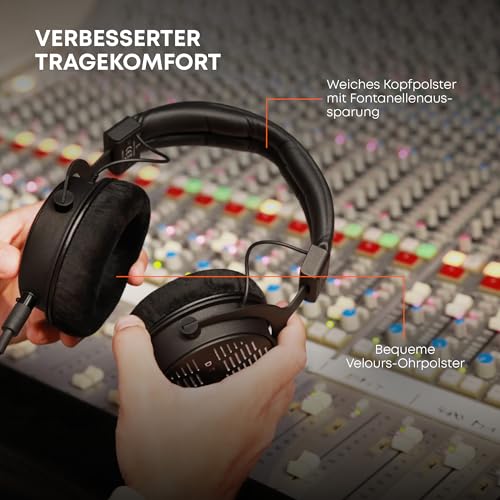beyerdynamic DT 1990 PRO MKII Over-Ear-Studiokopfhörer in schwarz. Offene Bauweise, steckbares Kabel