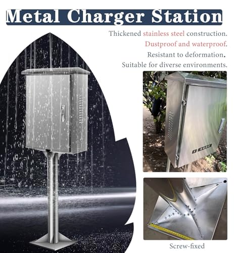 Boîtier pour borne électrique de parking d'allée de garage pour sécuriser la recharge de nuit