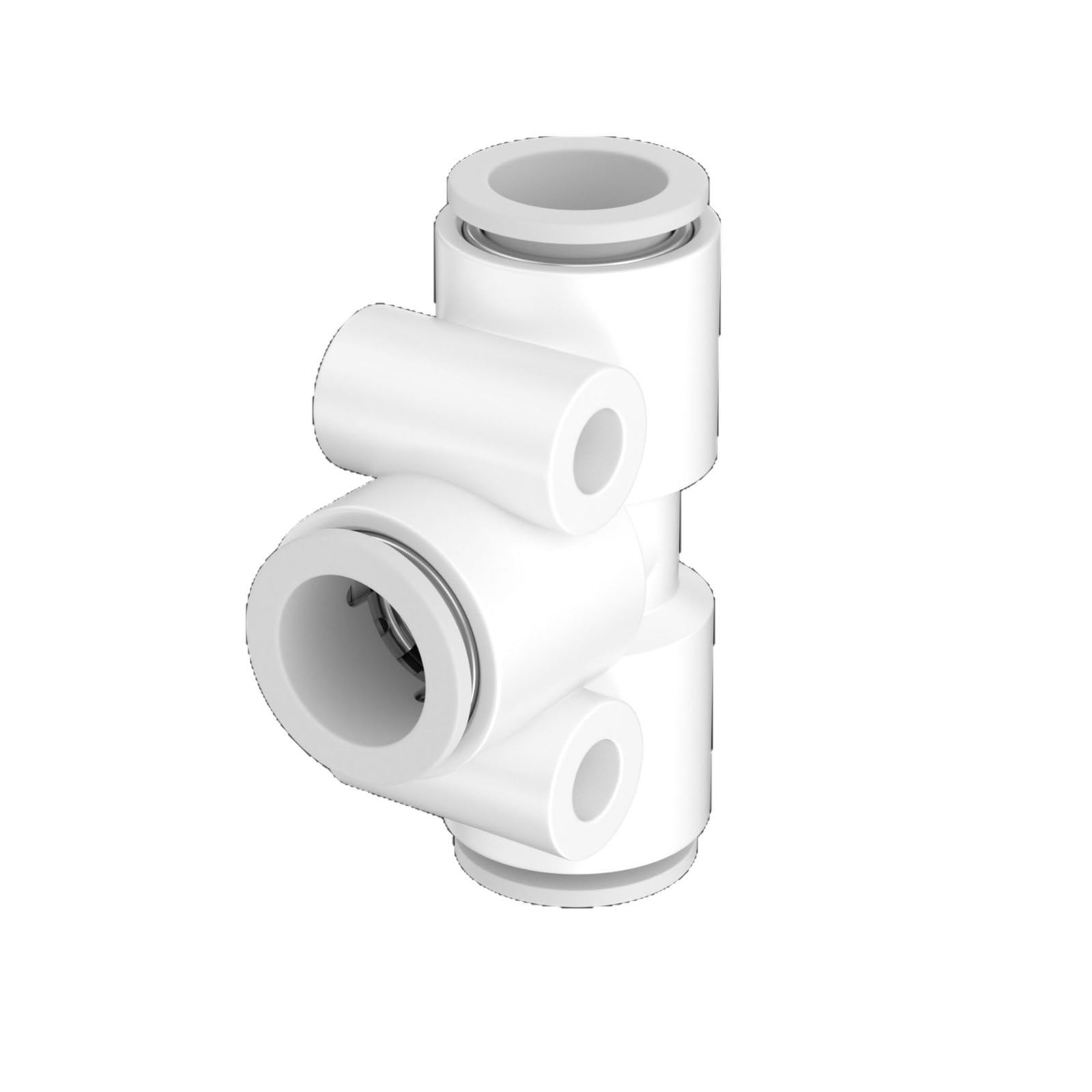Conector rápido KQ2T12-08 para solucionar fugas de aire en unión neumática de tres vías
