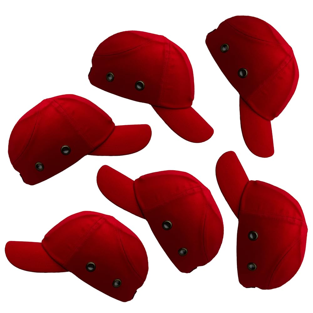 Lucent Path Red Baseball Safety Bump Caps Helmet Hard Hat Head Protection Caps for Men and Women