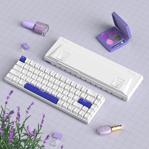 Image of MageGee Portable 60% Mechanical Gaming Keyboard, RGB Backlit Compact 68 Keys Wired Mini Keyboard for Laptop PC Mac, Hot Swappable, Blue Whale Switch - White