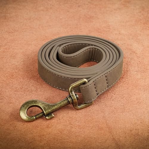 Didog Leather Dog Leash, Colorful Heavy Duty Dog Leash 4Ft, Strong And Durable Leather Leash, Walking And Training Dog Leashes For Small Medium Dogs,Brown thumb #7