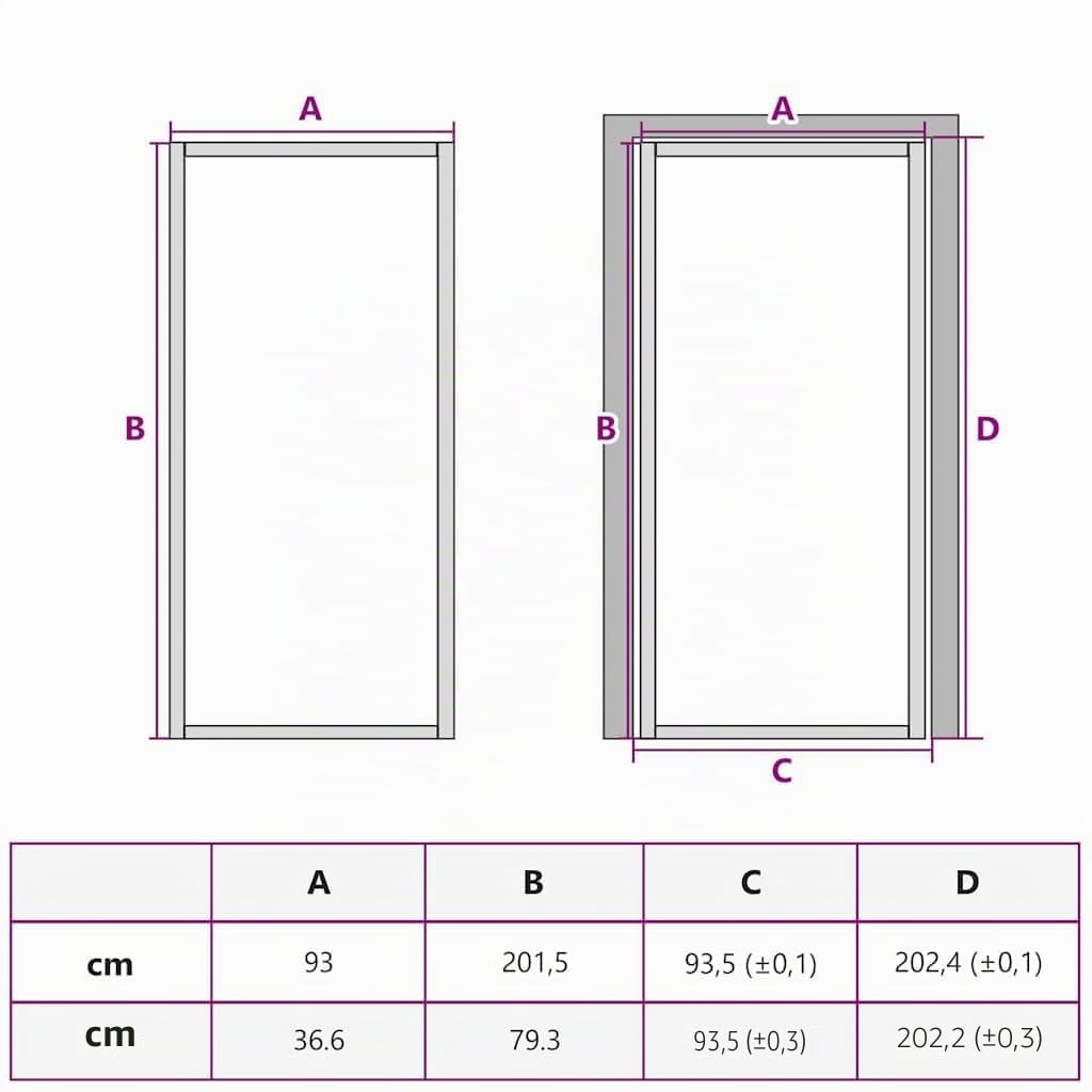 vidaXL Porte Intérieure Porte Vitrée Poignée en Alliage d'Aluminium Serrure en Fer Salon Maison Verre ESG et Aluminium 93x201,5 cm Noir